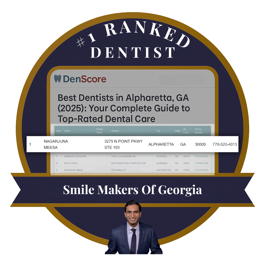 DenScore #1 Ranked Dentist in Alpharetta badge